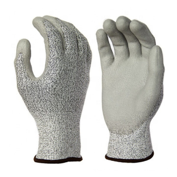 Anti Cut Level 5 13G HPPE Liner PU Coated Anti Cutting Gloves Resistant